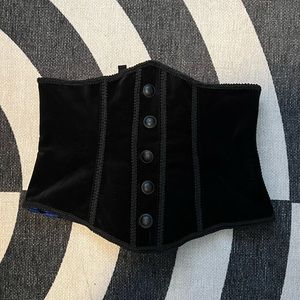 Rare black velvet corset